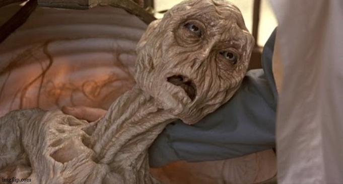 Dying alien | image tagged in dying alien | made w/ Imgflip meme maker