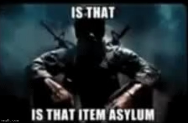 image tagged in is that item asylum | made w/ Imgflip meme maker