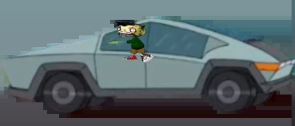 Zombie on a car Blank Meme Template