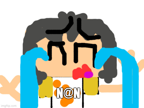 2023 Nickatnite cries | N@N | image tagged in blank white template,crying,nickelodeon | made w/ Imgflip meme maker