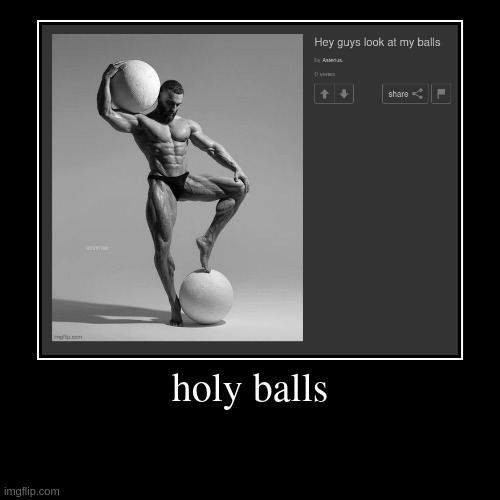 holy balls | | image tagged in funny,demotivationals | made w/ Imgflip demotivational maker