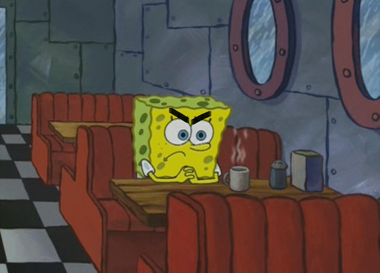angry spongebob Blank Meme Template