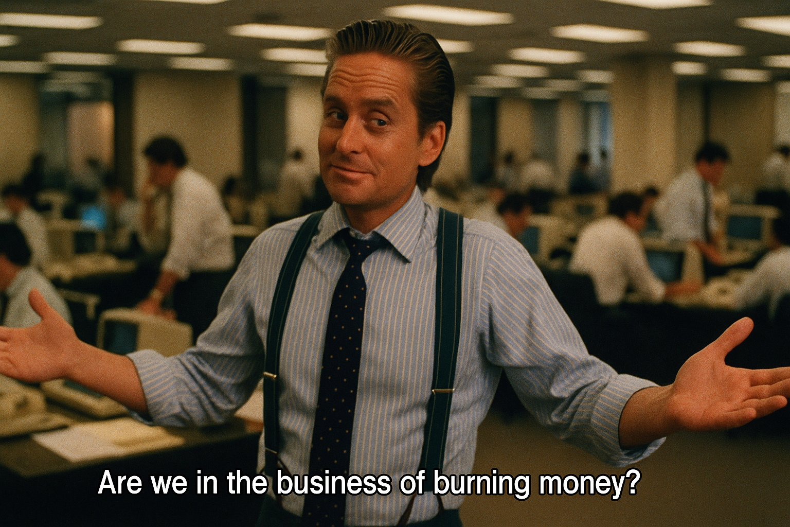 Burning money Blank Meme Template