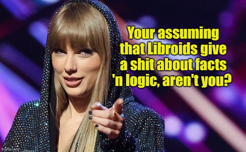 Your assuming that Libroids give a shit about facts 'n logic, aren't you? | made w/ Imgflip meme maker