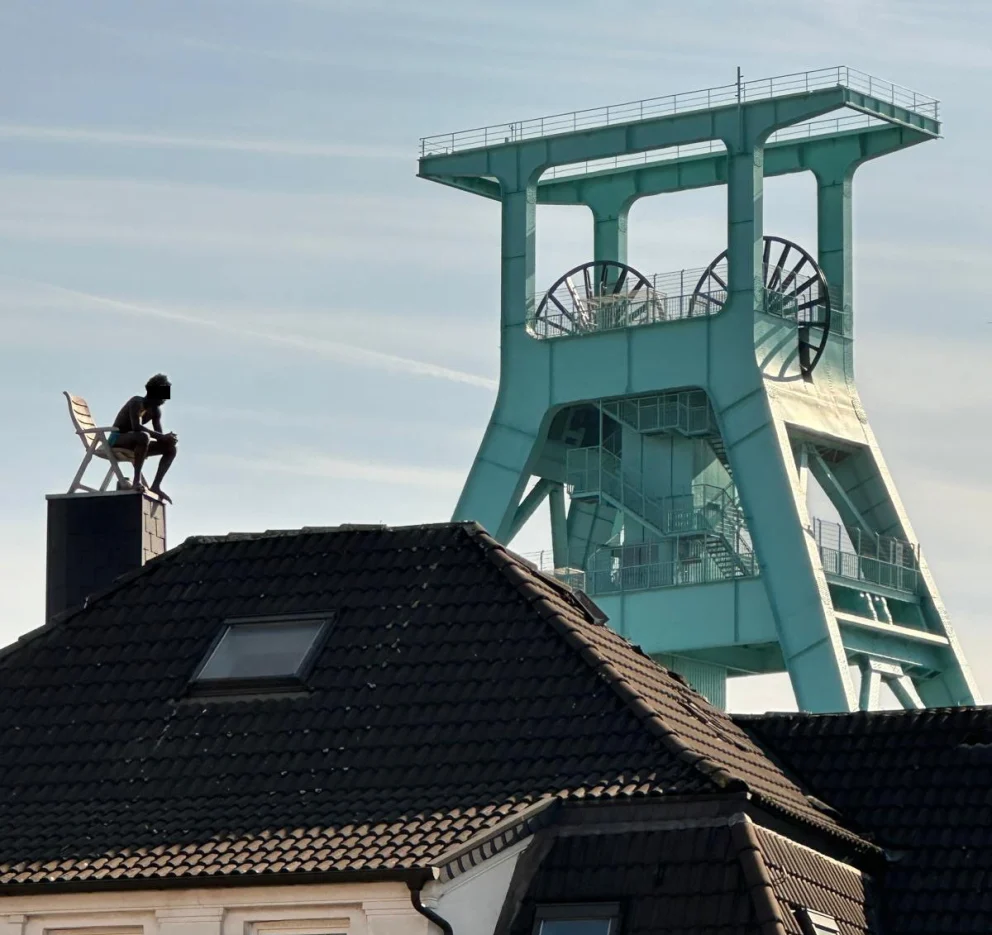 Contemplate on roof Blank Meme Template