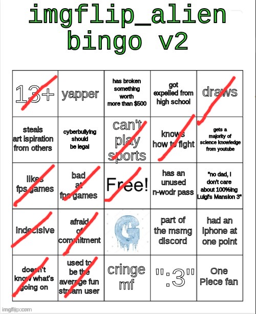alien bingo 2 | image tagged in alien bingo 2 | made w/ Imgflip meme maker