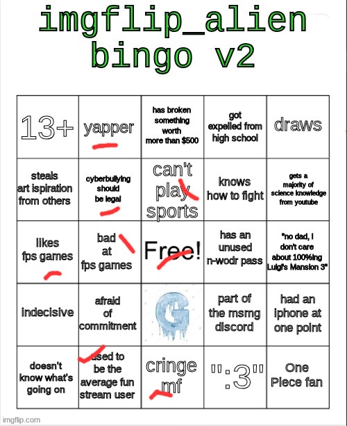 alien bingo 2 | image tagged in alien bingo 2 | made w/ Imgflip meme maker