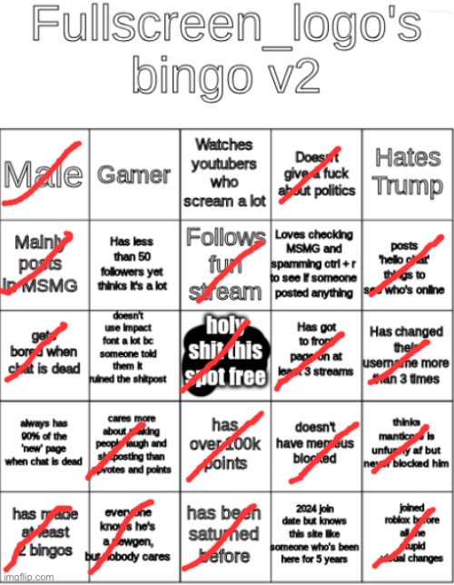 fullscreens bingo v2 | image tagged in fullscreens bingo v2 | made w/ Imgflip meme maker