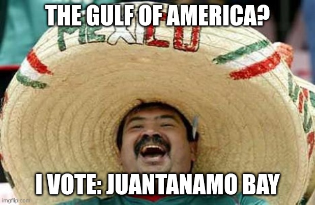 The Juantanamo Bay | THE GULF OF AMERICA? I VOTE: JUANTANAMO BAY | image tagged in mexico | made w/ Imgflip meme maker