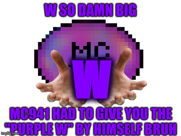 MC941's W | image tagged in mc941's w | made w/ Imgflip meme maker