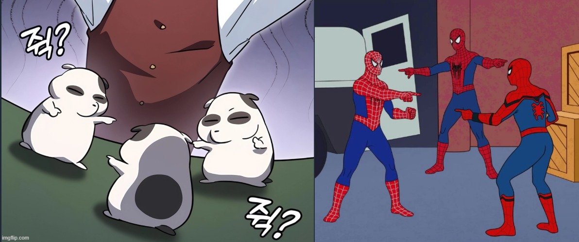 Hamster | image tagged in spider man triple | made w/ Imgflip meme maker