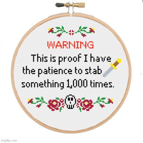 Dark Granny | image tagged in seamstress from hell meme | made w/ Imgflip meme maker