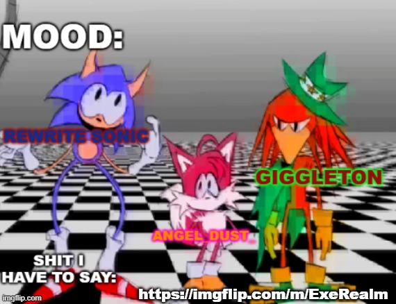 Rewrite, Giggleton , Angel_Dust_ shared annoucement temp | https://imgflip.com/m/ExeRealm | image tagged in rewrite giggleton angel_dust_ shared annoucement temp | made w/ Imgflip meme maker