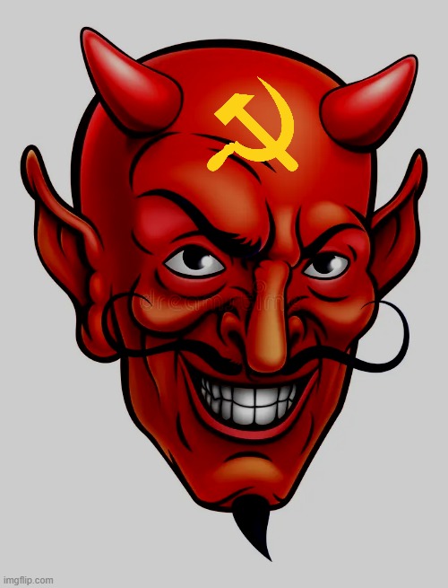 hammer and sickle devil (communism is satanic) | image tagged in communism,devil | made w/ Imgflip meme maker
