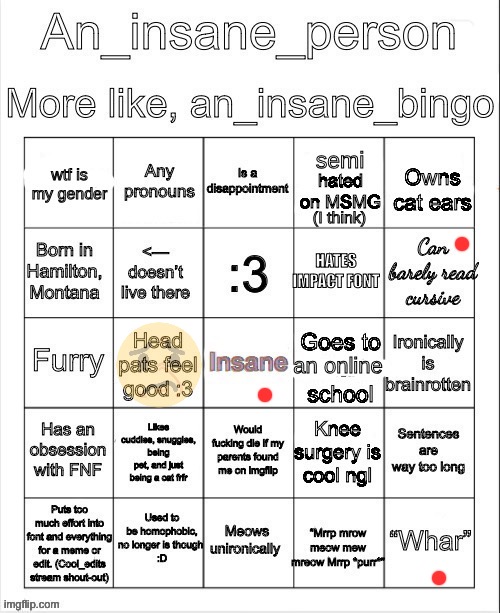 buh | image tagged in an insane bingo april 2025 | made w/ Imgflip meme maker