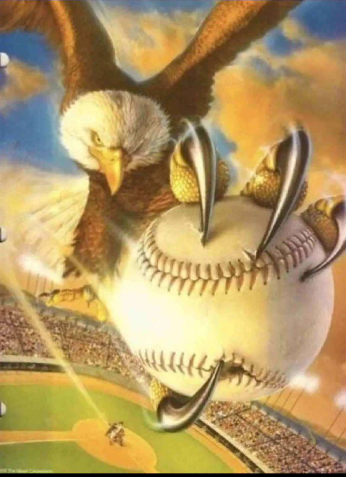 Eagle Grabbing Baseball Blank Meme Template