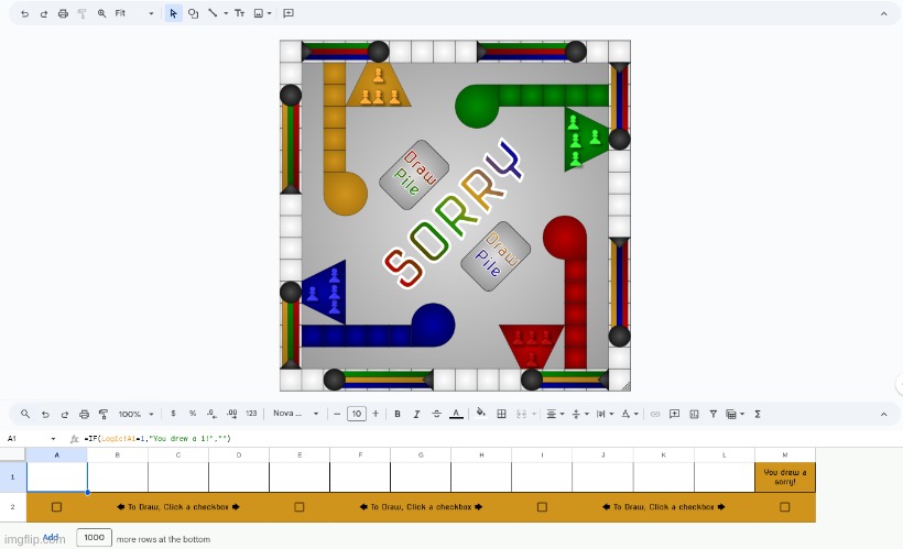 making board games in Google drawings is kinda fun | made w/ Imgflip meme maker