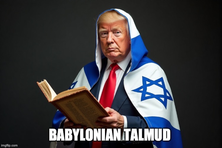 trump draped in israeli flag | made w/ Imgflip meme maker