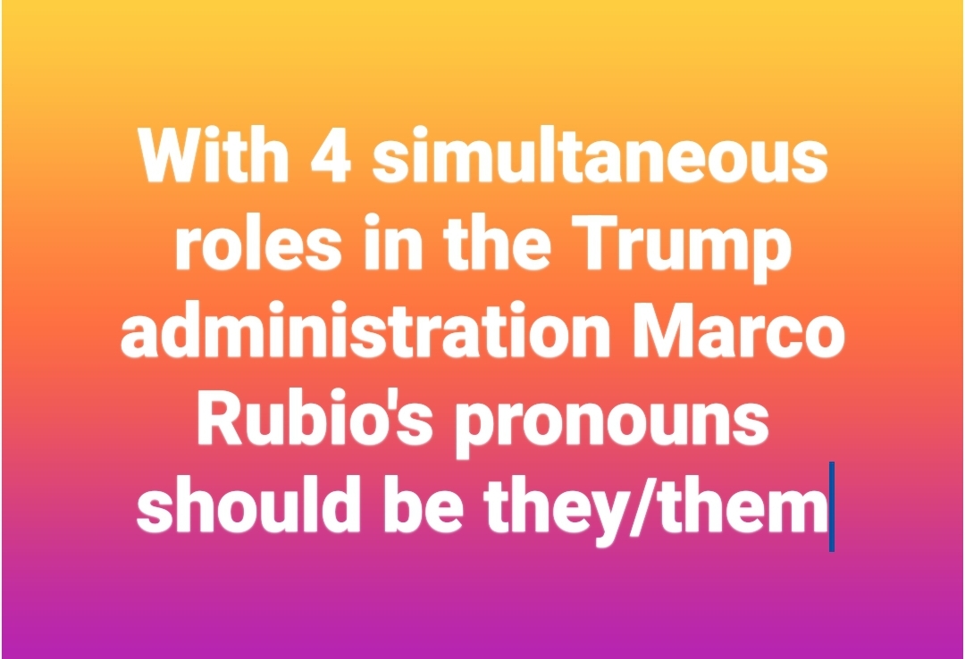Marco Rubio pronouns Blank Meme Template