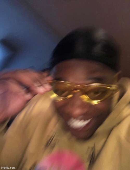 Golden Glasses Black Guy | image tagged in golden glasses black guy | made w/ Imgflip meme maker