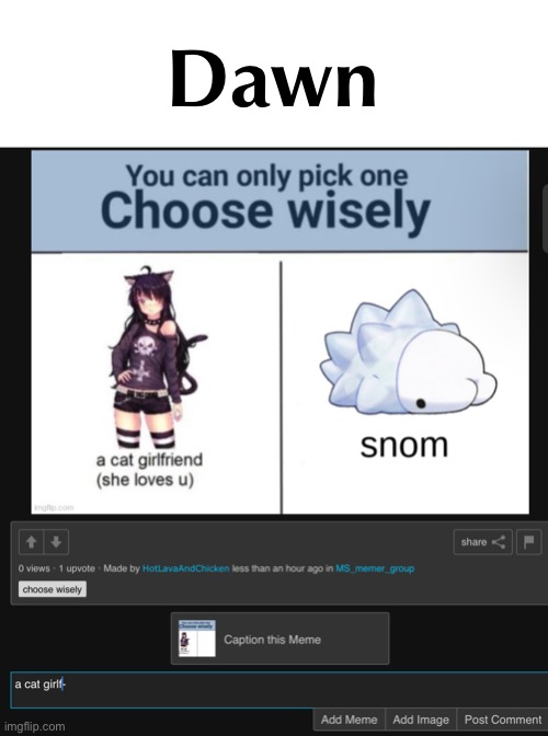 Dawn | made w/ Imgflip meme maker