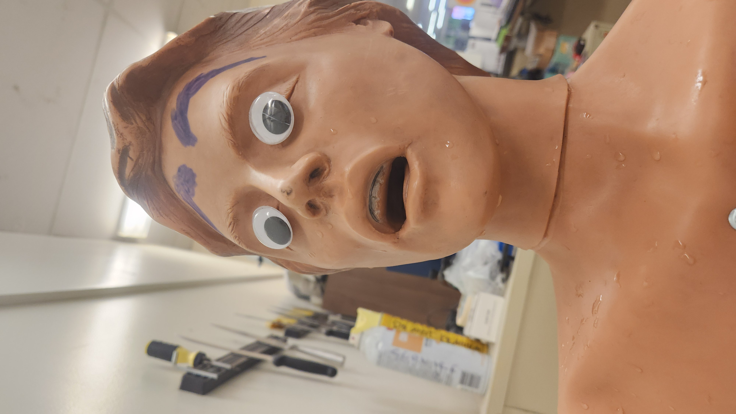 Surprised mannequin Blank Meme Template