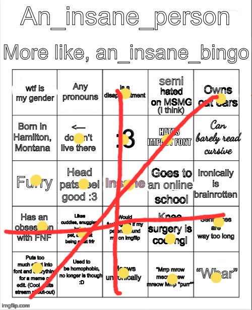 BINGO!!!! | image tagged in an insane bingo april 2025 | made w/ Imgflip meme maker