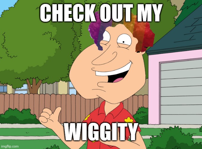 Quagmire Family Guy | CHECK OUT MY; WIGGITY | image tagged in quagmire family guy | made w/ Imgflip meme maker