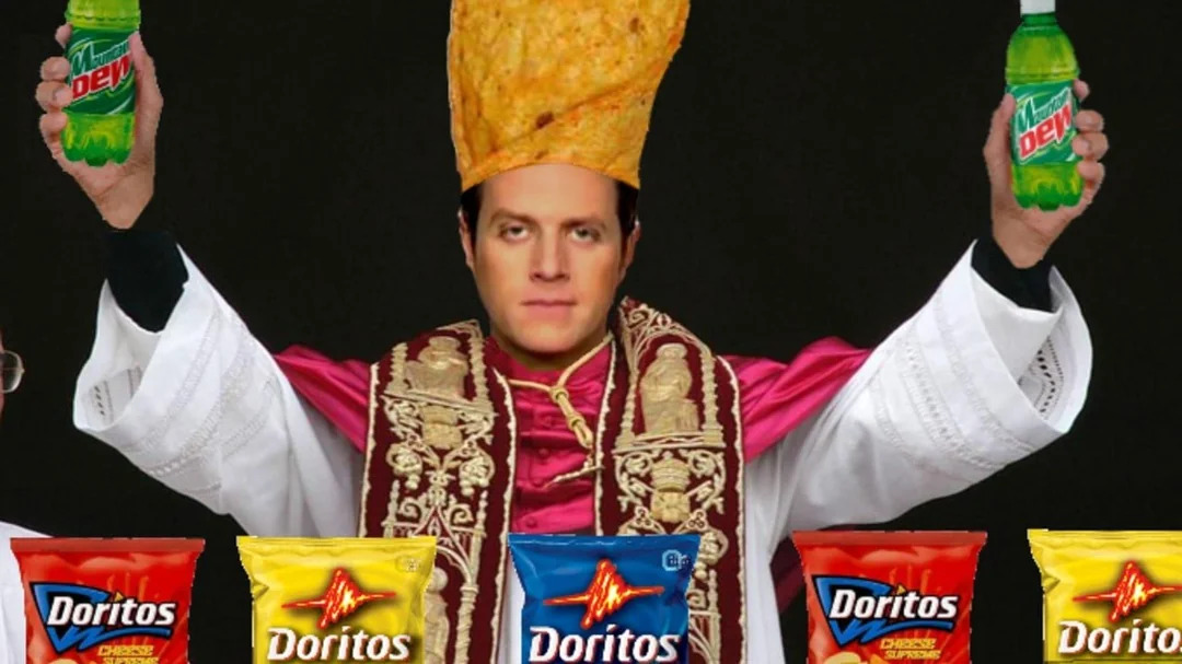 High Quality Geoff Keighley dorito pope Blank Meme Template