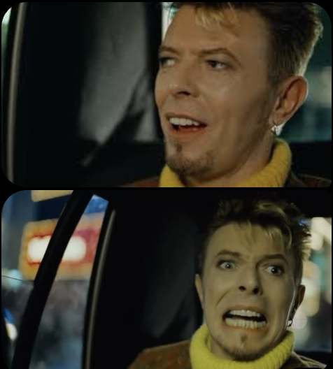 Scared bowie Blank Meme Template