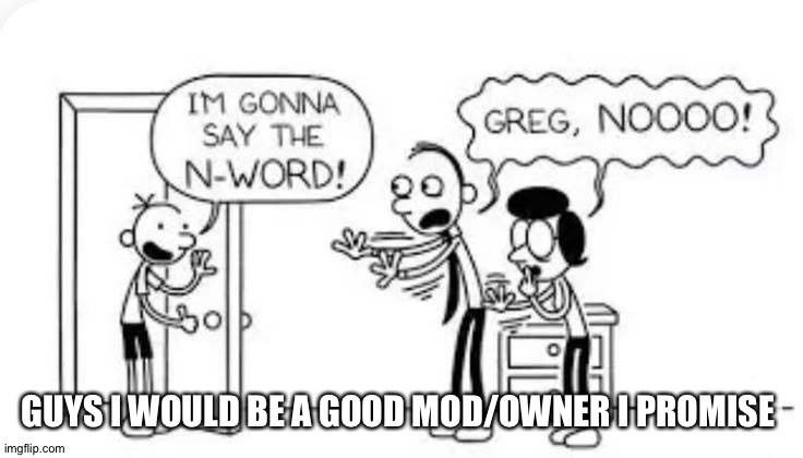 I promis | GUYS I WOULD BE A GOOD MOD/OWNER I PROMISE | image tagged in diary of a wimpy kid | made w/ Imgflip meme maker