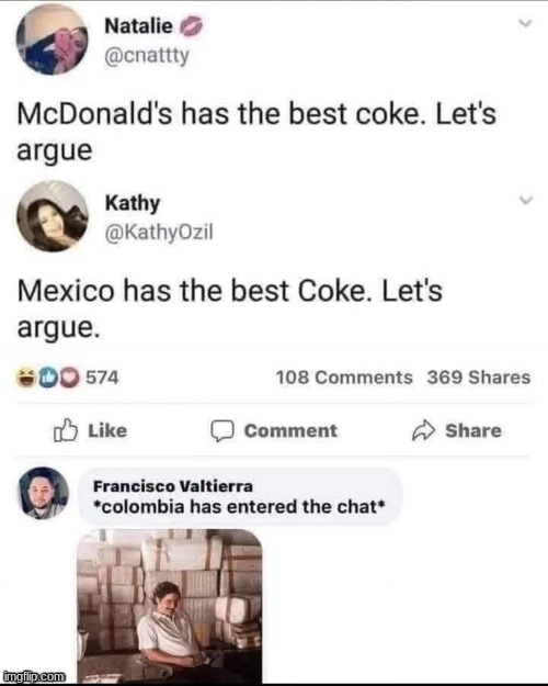 Pablo Es-good | image tagged in coke,cocaine | made w/ Imgflip meme maker