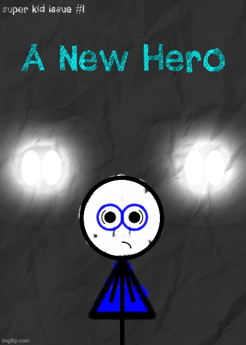 I made a Comic book cover style art of a old oc I made back in elementary school | image tagged in original character,art | made w/ Imgflip meme maker