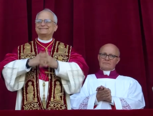 Pope Leo XIV is happy Blank Meme Template