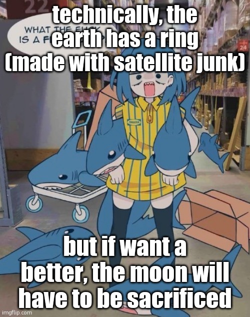 SCP 3008 | technically, the earth has a ring (made with satellite junk); but if want a better, the moon will have to be sacrificed | image tagged in scp 3008 | made w/ Imgflip meme maker