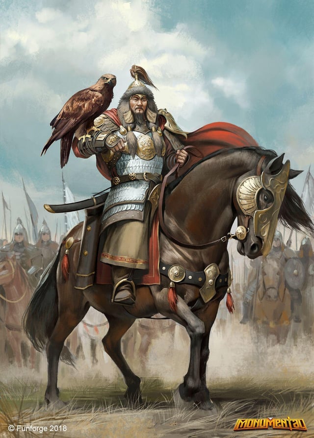 Genghis Khan Horseback Blank Meme Template