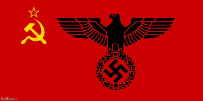 soviets are nazis | image tagged in ussr flag | made w/ Imgflip meme maker