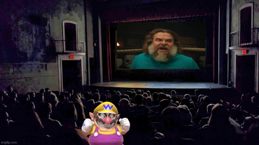 Wario dies in a movie theater chaos while watching A Minecraft Movie.mp3 | made w/ Imgflip meme maker