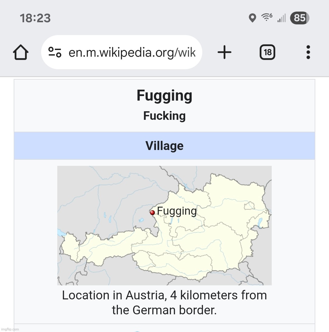 There's a village named after the fun act of fucking | made w/ Imgflip meme maker