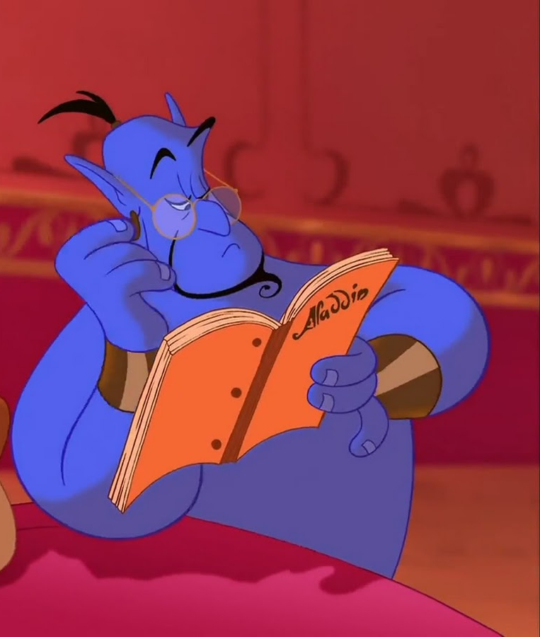 genie reading Blank Meme Template