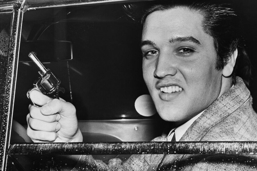 Elvis gun Blank Meme Template