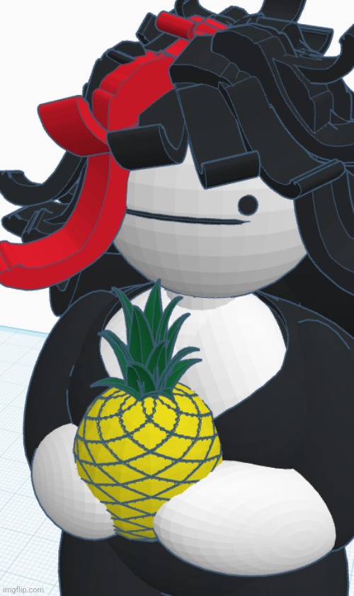 @modbot analyze this image | image tagged in claire pineapple | made w/ Imgflip meme maker