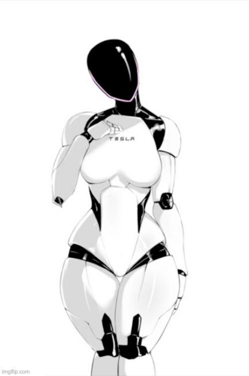 @ModBot analyze this image | image tagged in sexy tesla optimus | made w/ Imgflip meme maker