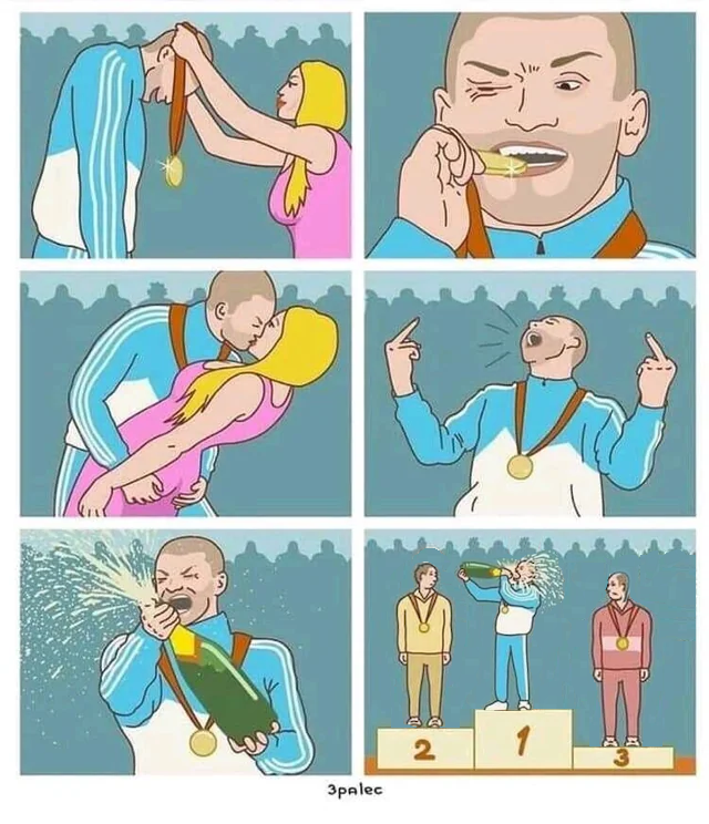 1st Place Celebration Blank Meme Template