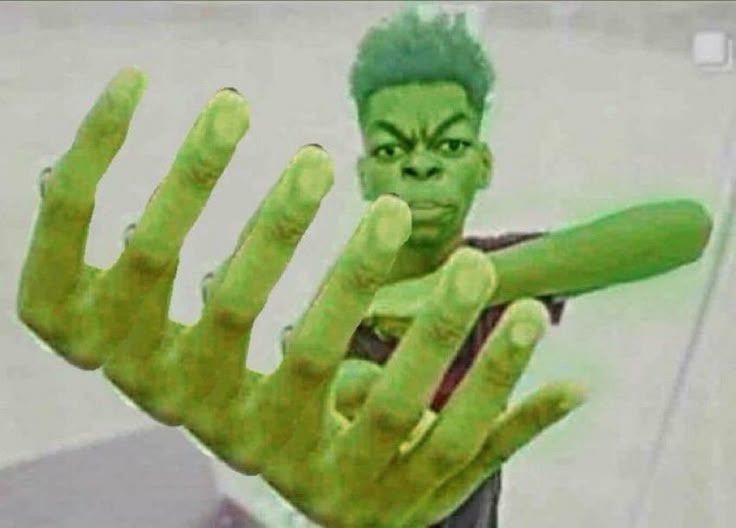 Beastboy holding up 7 Blank Meme Template