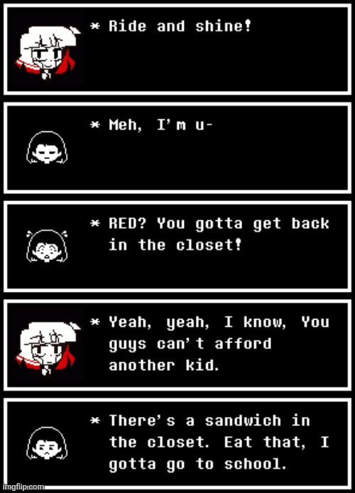 Chara day 2, chapter 1 | image tagged in chara generations | made w/ Imgflip meme maker