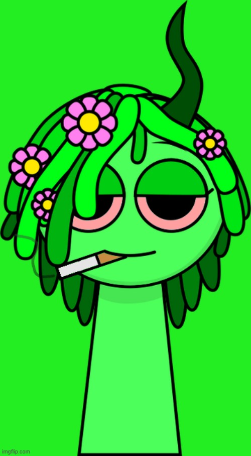 vineria on weed | image tagged in vineria on weed,sprunki,vineria,weed,w e e d g i r l,smoking weed | made w/ Imgflip meme maker