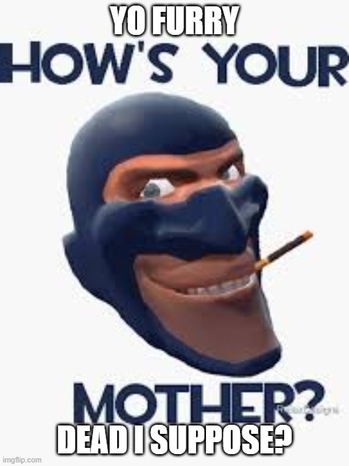 YO FURRY; DEAD I SUPPOSE? | image tagged in tf2 apy,anti-furry | made w/ Imgflip meme maker