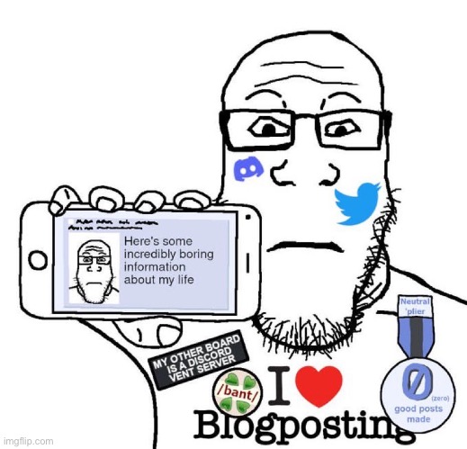 I Love Blogposting | image tagged in i love blogposting | made w/ Imgflip meme maker