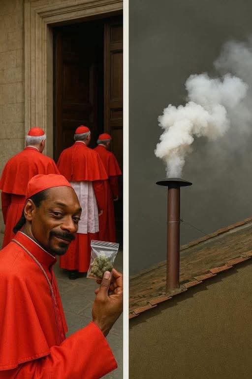 High Quality Snoop Dog & Papal Conclave Blank Meme Template